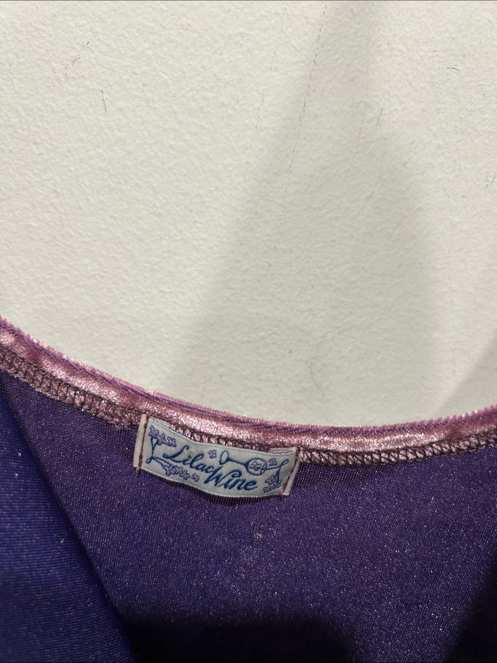 Vintage Y2K Lilac Wine Velvet Slip Mini Dress in Dusty Plum large women’s purple - Picture 4 of 7